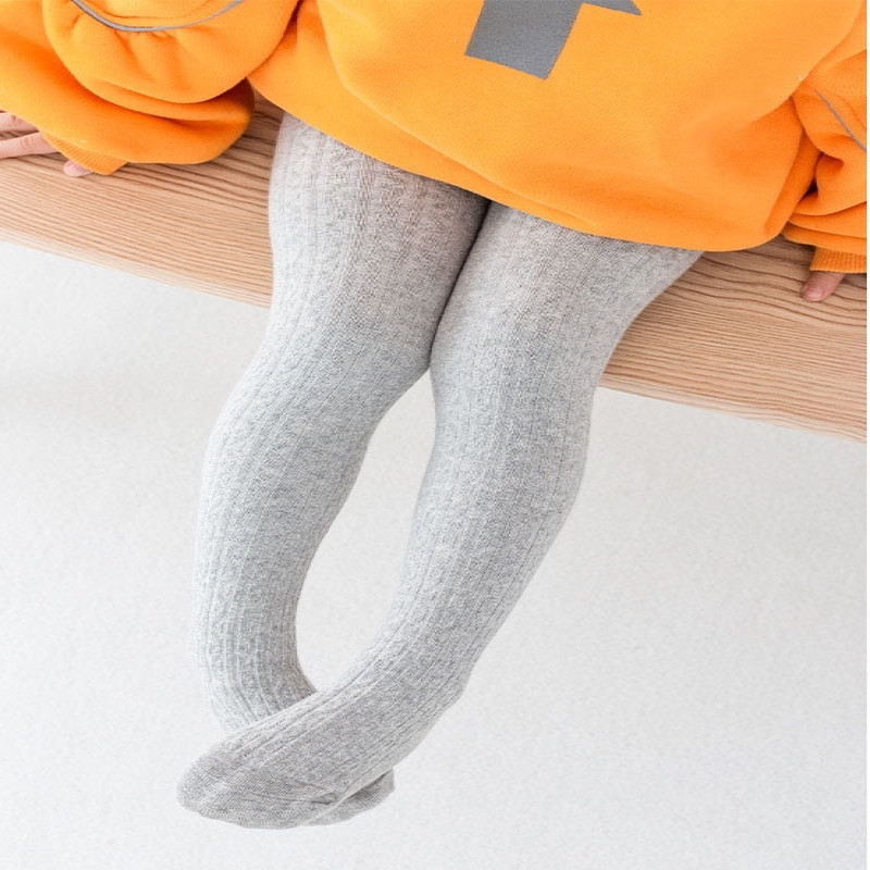 Kids Toddler 1Y-8Y Girls Pack of 4 Cable Knit Cotton Pantyhose Leggings